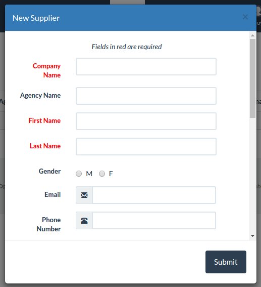 New Supplier Form
