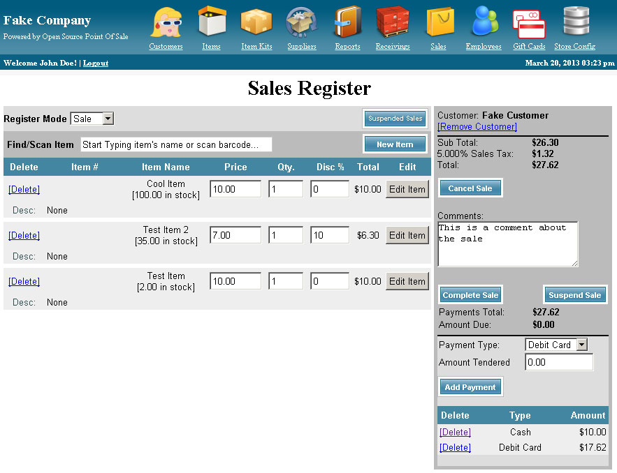 Open Source POS Tour - Cash Register Software / Point of Sale Software